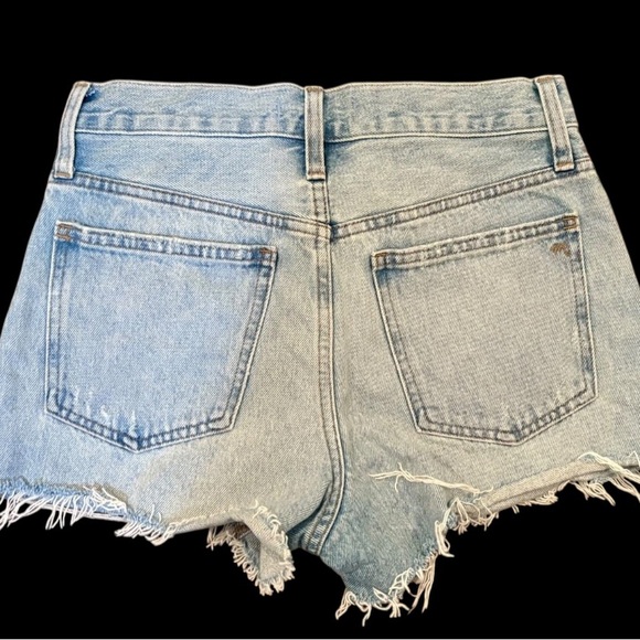 MADEWELL Relaxed Denim Cutoff Shorts Womens 23 Light Blue~100% Cotton~SKU110 - Picture 8 of 13